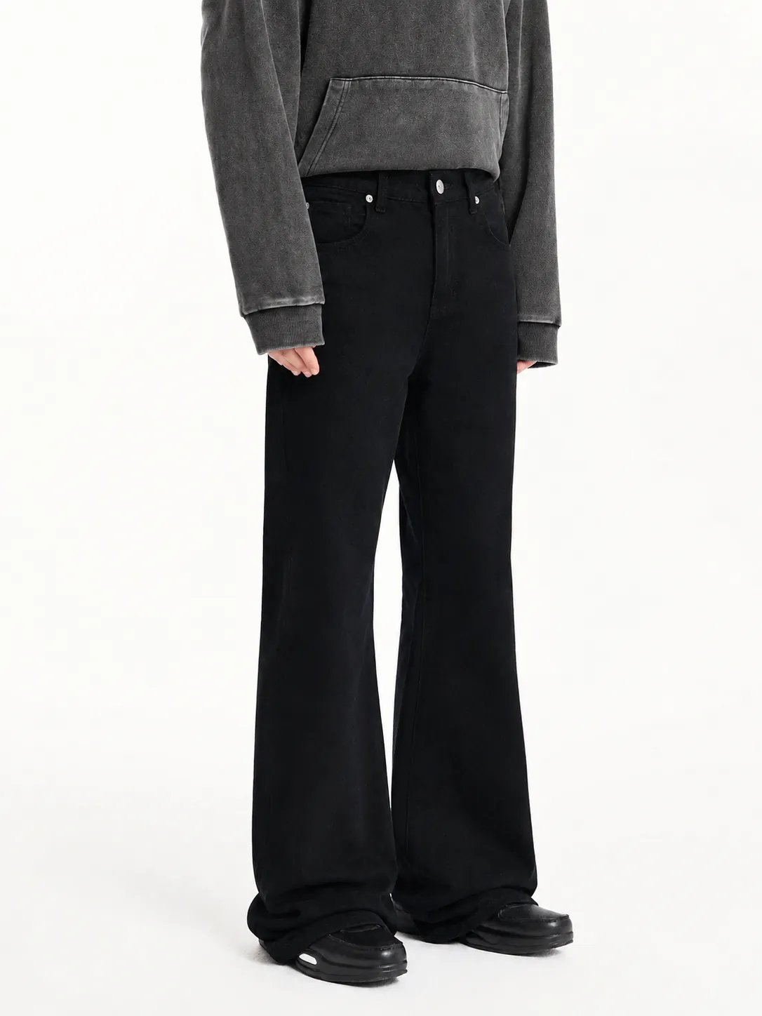 Fabulys™ Men's Black Wide-Leg Casual Pants
