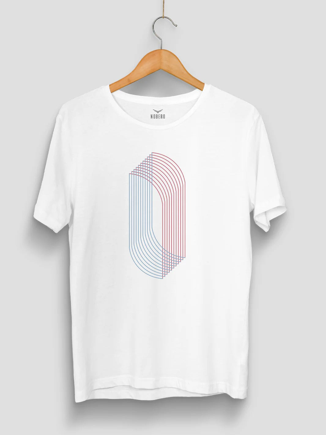 Abstract Geometric Line Art Graphic T-Shirt | Modern Minimalist Design Tee | Premium White Unisex Crew Neck Casual T-Shirt