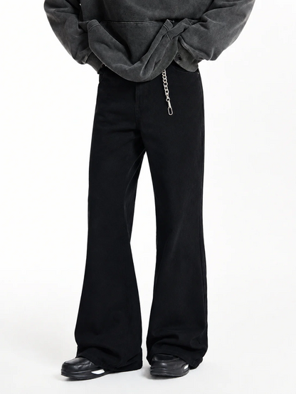 Fabulys™ Men's Black Wide-Leg Casual Pants