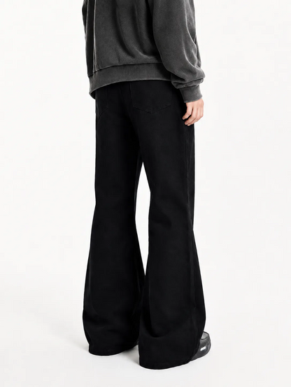 Fabulys™ Men's Black Wide-Leg Casual Pants