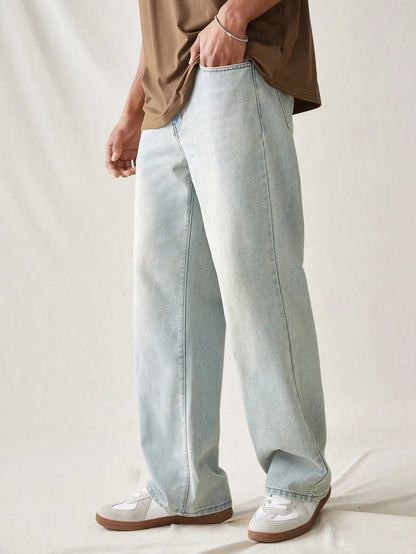Fabulys™ Men's Ice Blue Relaxed Fit Jeans