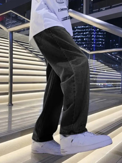 Fabulys™ Men's Vintage Black Relaxed Fit Jeans