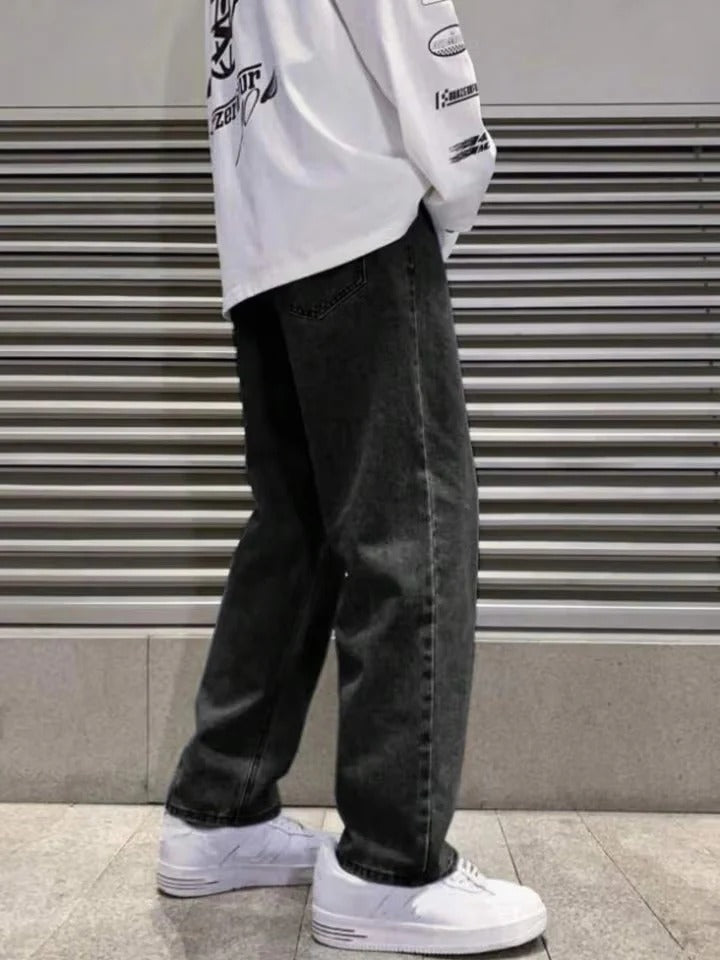 Fabulys™ Men's Vintage Black Relaxed Fit Jeans